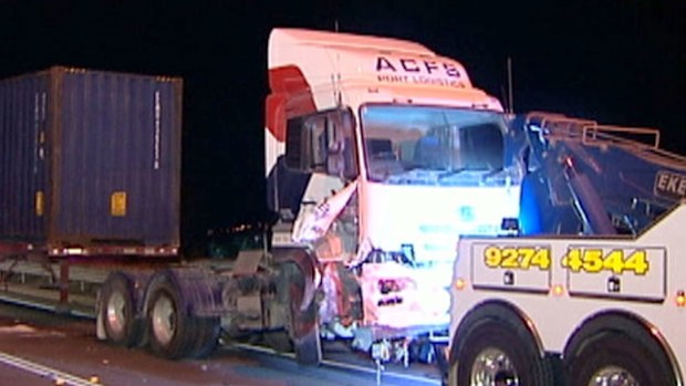 The crash Cousins was involved in. (AAP)