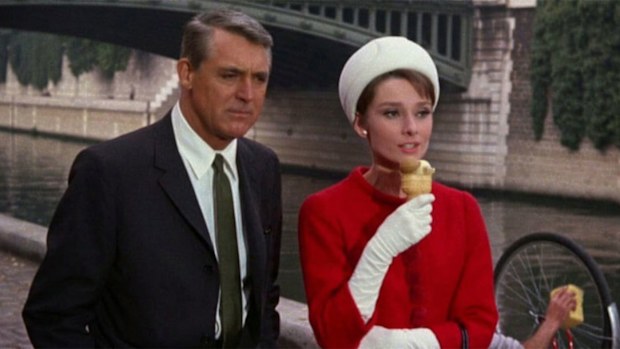 Cary Grant and Audrey Hepburn starring in Charade.