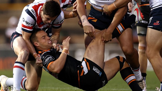 Tigers on the backfoot early against the Roosters. 