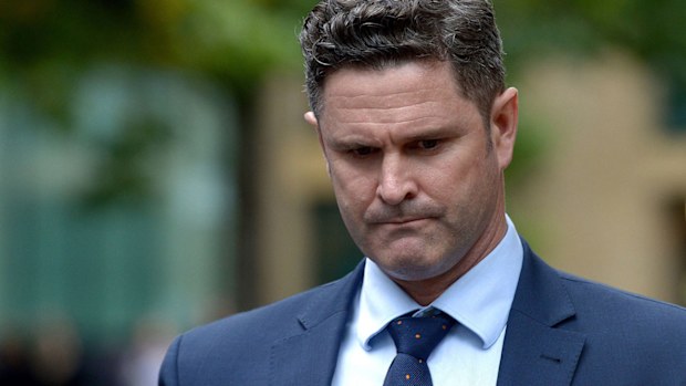 Former New Zealand cricketer Chris Cairns outside court in London.