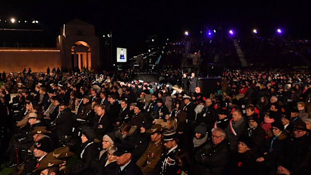 Last year's dawn service at Villers-Bretonneux.
