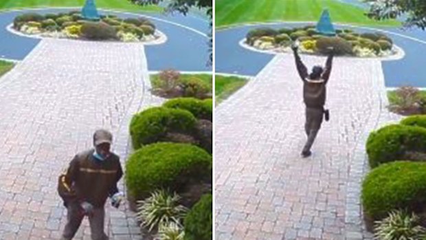 Amazon driver's adorable reaction to kind gesture caught on camera