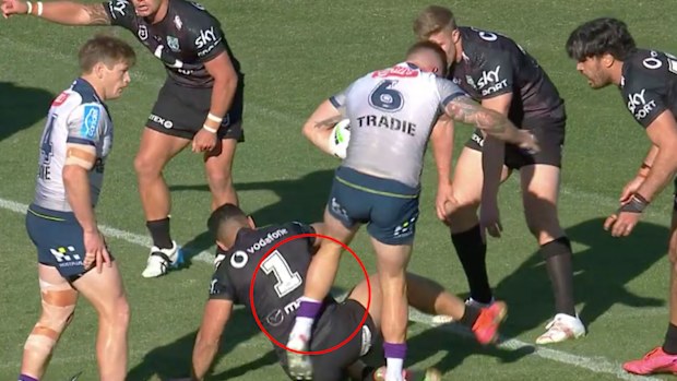 Cameron Munster placed on report for kicking Roger Tuivasa-Sheck