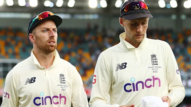 Joe Root and Jack Leach