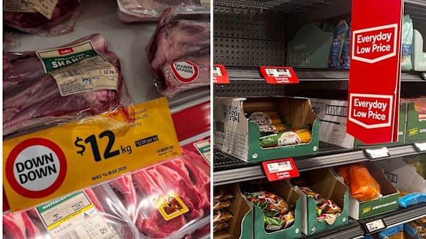 supermarket sales signs coles woolworths accc