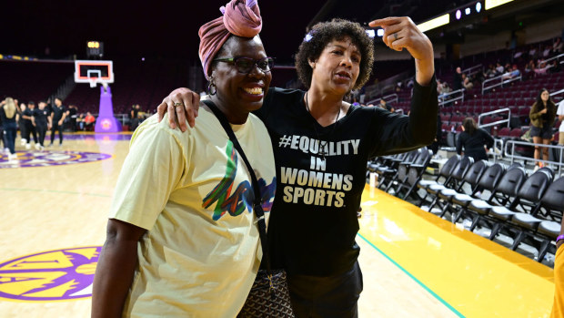 Cheryl Miller (right), pictured with Leslie Jones, is arguably the women's basketball GOAT. 