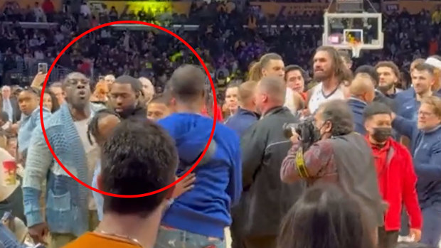 Shannon Sharpe and Ja Morant's father Tee had to be separated by security following a fiery confrontation