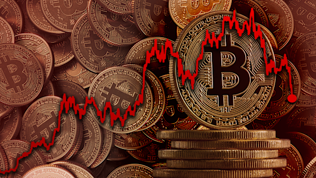 Bitcoin price drop.