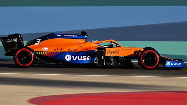 Daniel Ricciardo in action for McLaren at the Bahrain pre-season test.