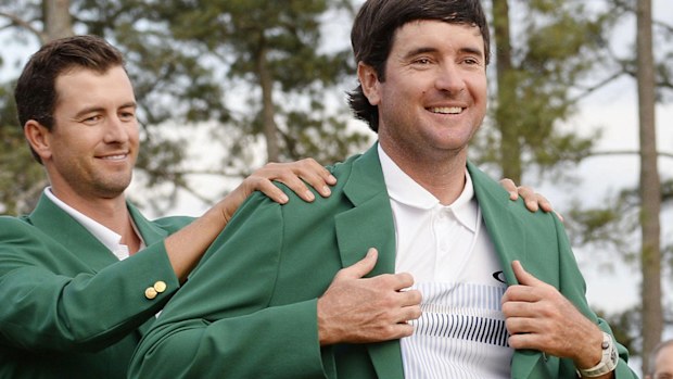 Bubba Watson winning the Masters in 2014