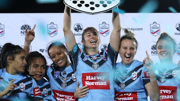 NSW claim the 2019 Women's State of Origin. (Getty)