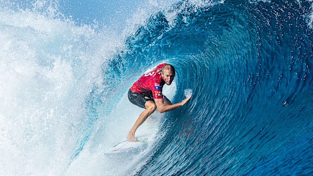 Australian surfer Owen Wright at the Tahiti Pro Teahupo'o