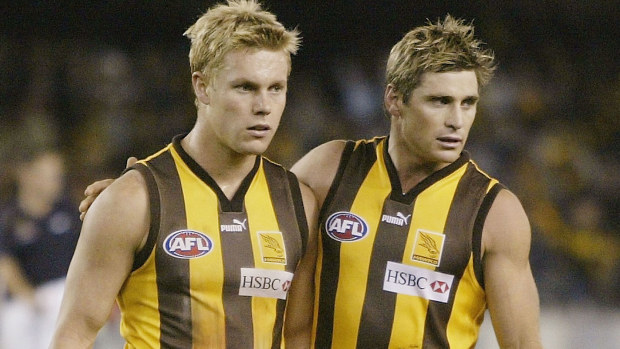 Sam Mitchell and Shane Crawford