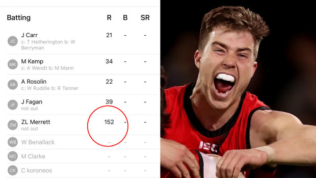 Zach Merrett's big innings 