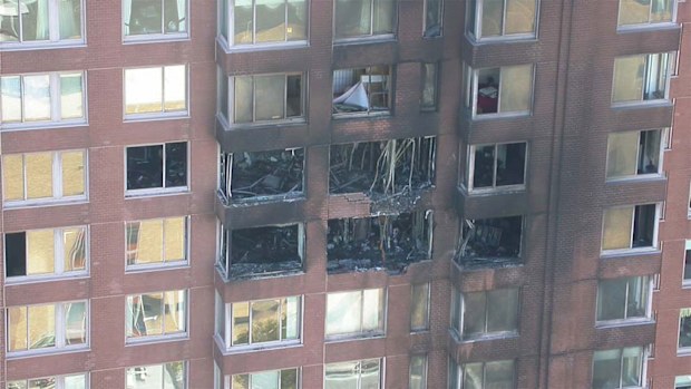 The crash gutted a series of apartments in the building.