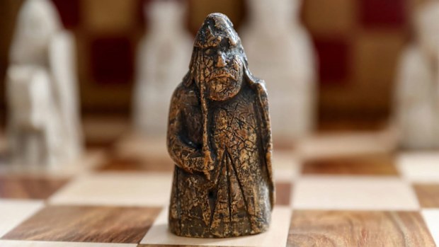 This ivory chess piece is part of a set dating back to the 12th century.