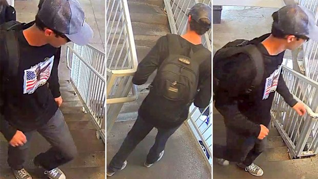 Police have released this image of the suspect in the Charlie Kirk murder.
