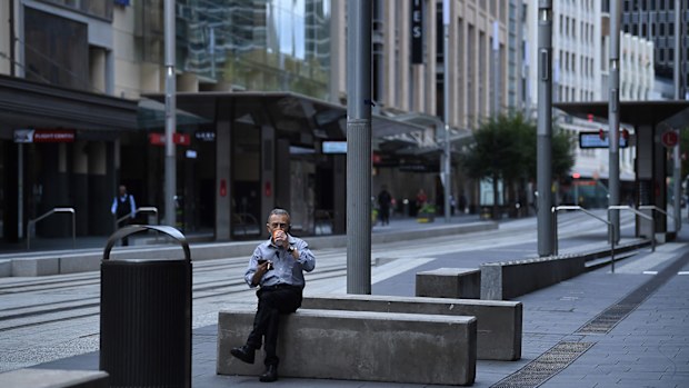 Australia's CBD's are almost deserted at the moment as staff work from home.