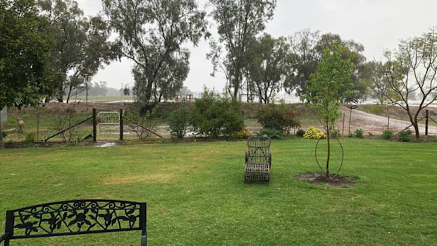 By yesterday afternoon 64mm has fallen over the farm, making for an anxious overnight wait.