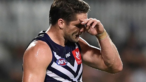 Jesse Hogan of the Fremantle Dockers. (Getty)