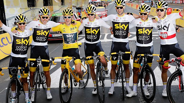 Sky Team at the Tour de France