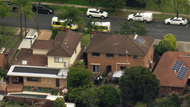 A girl has fallen from the window on the second floor of a house in Milperra.