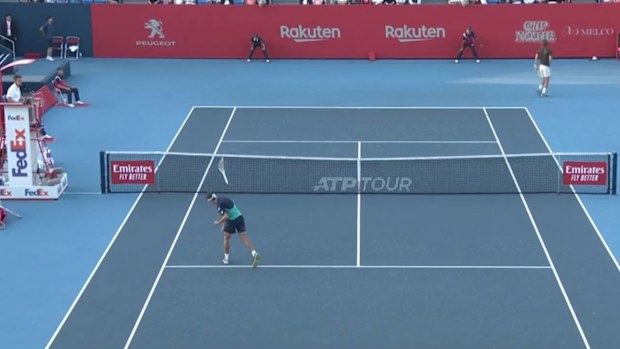 Alex de Minaur blew up after a missed shot which proved decisive in his loss