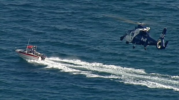 The diver and his partner were picked up by a passing boat, with police still searching for the vessel which struck the man.