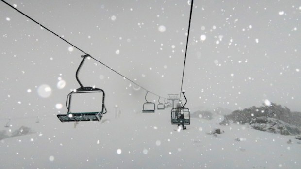 A file photo of Perisher ski lifts on July 13, 2020.