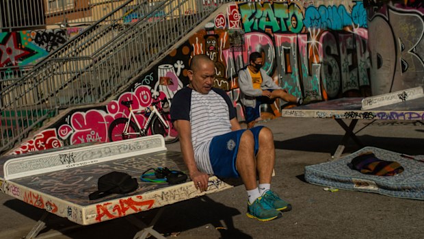 People exercise outdoors on May 02, 2020 in Barcelona, Spain