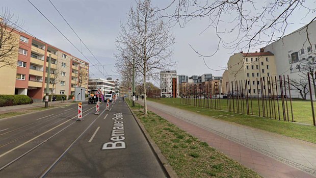 The tunnel was dug underneath this now peaceful-looking street.