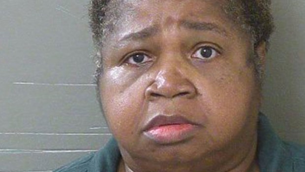 Veronica  Posey, who weighs 150kg, first punished the girl with a ruler and metal pipe before sitting on her for at least 10 minutes. (Escambia County Sheriff's Office via AP)
