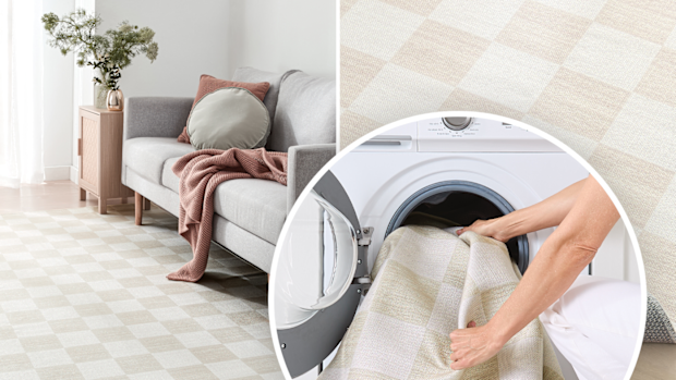 We put Kmart's new washable rug range to the test.