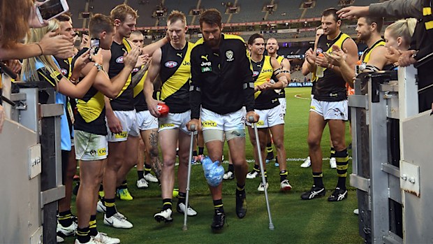 Alex Rance ACL injury, Richmond Tigers AFL star leaves field in win ...