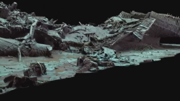 Titanic wreck 3D image