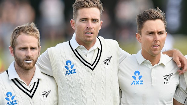 Kane Williamson, Tim Southee, Trent Boult