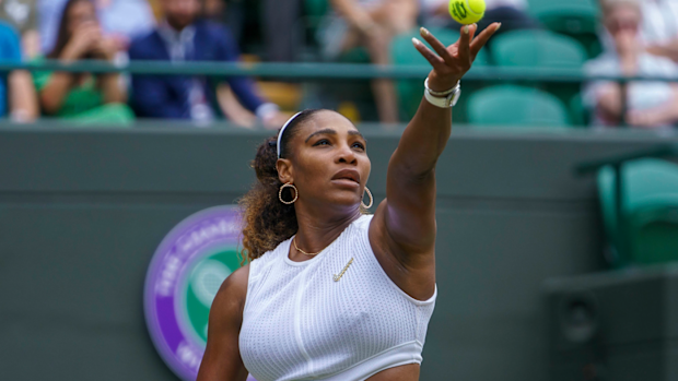 Serena Williams defeated Julia Georges at Wimbledon.