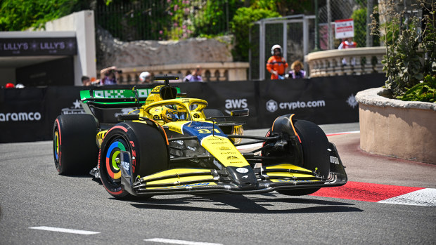 Oscar Piastri during qualifying for the Monaco Grand Prix.