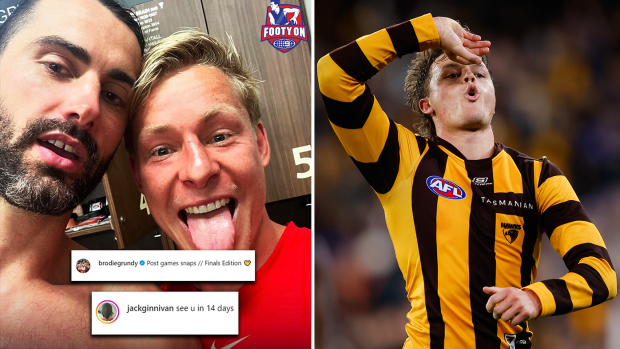 AFL News 2024: Hawthorn vs Western Bulldogs, Jack Ginnivan Instagram  comments to Brodie Grundy, preliminary final, pub antics, Sam Mitchell, AFL  Finals