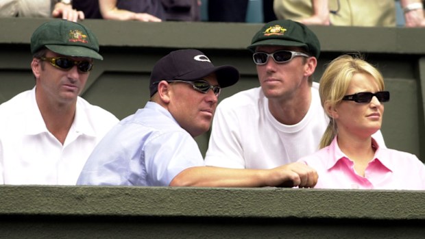 Warne, Waugh, McGrath at Wimbledon