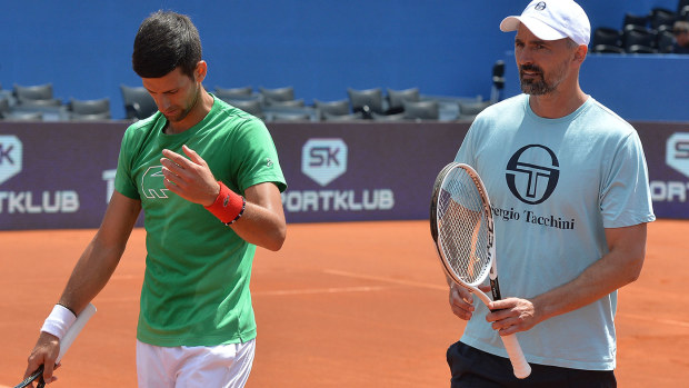 Novak Djokovic and Goran Ivanisevic.