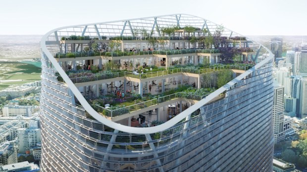 An artist's impression of the new Tech Central building planned for Sydney.