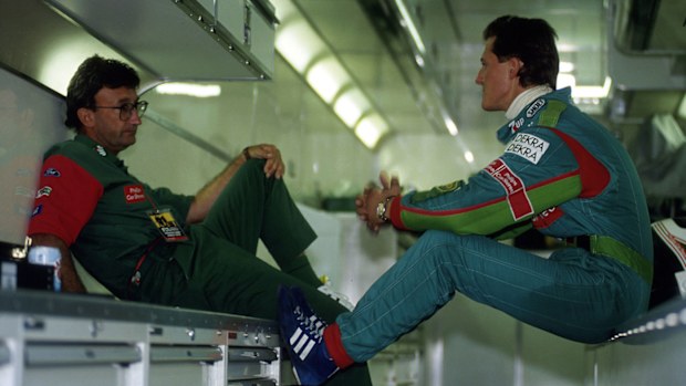 Eddie Jordan and Michael Schumacher
