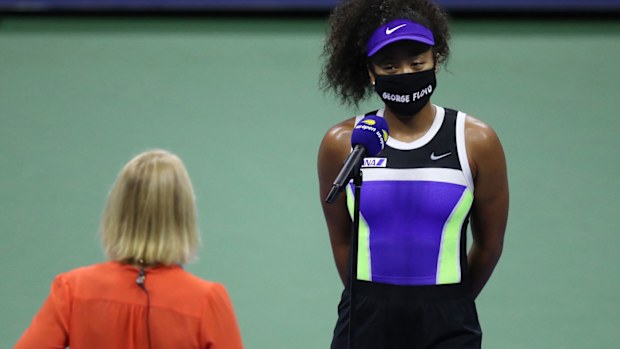 Noami Osaka's post-match interview following her quarter-final victory. 