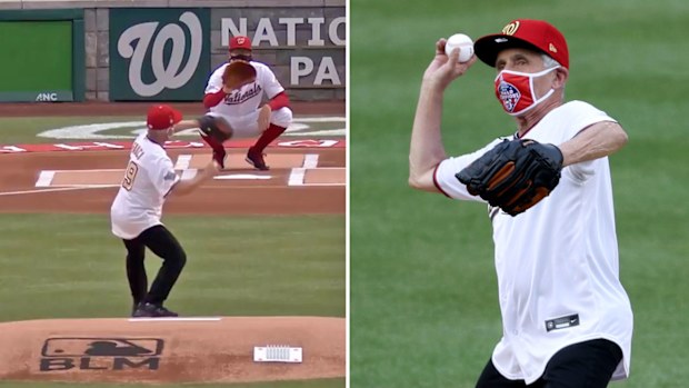 Fauci's first pitch was far from the strike zone