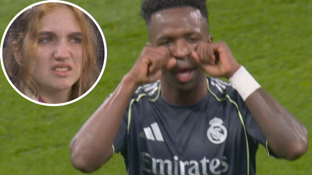 Vinicius Jr, Manchester City taraftarlarıyla dalga geçiyor.