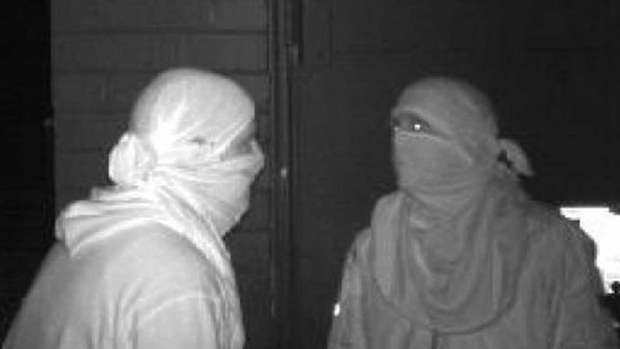 Vandalism suspects caught on camera at the rail line at Berowra. (Photo: NSW Government)