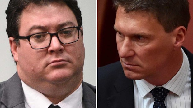 George Christensen and Cory Bernardi. (AAP)