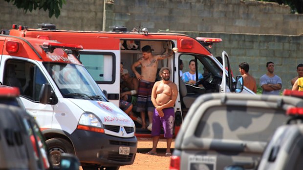 Inmates from rival gangs battled at the prison Monday, leaving several dead and more than a dozen injured. (AP)