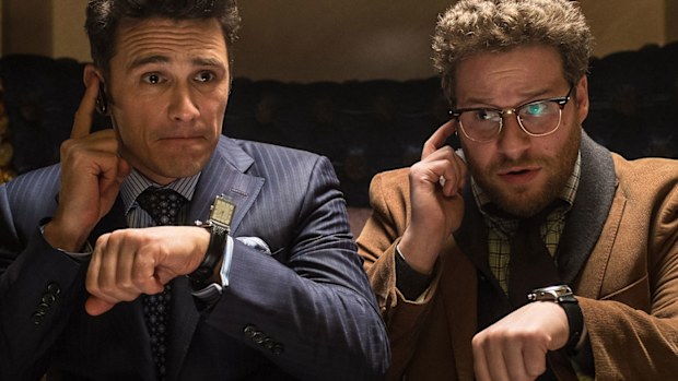 A scene from "The Interview" with Seth Rogen and James Franco.